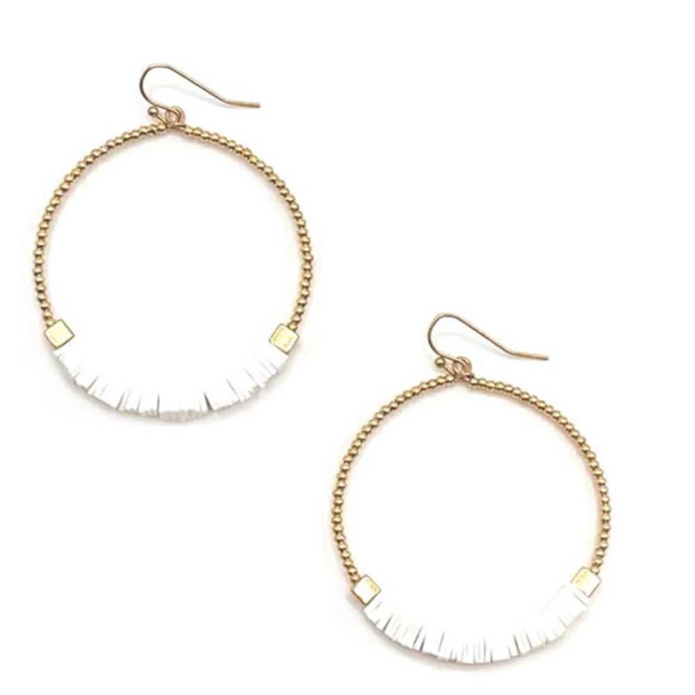 Beaded Circle Ring Earring